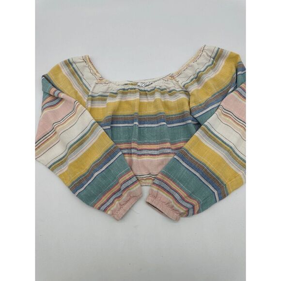 O’Neill Cropped Top for Women Long Sleeves Striped Sz S Multicolored - Picture 4 of 7